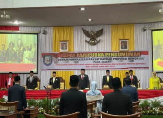 45 Anggota DPRD Provinsi Bengkulu Periode 2024-2029 Resmi Dilantik
