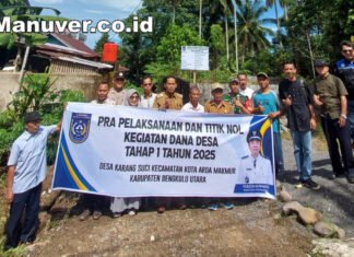 Lakukan Titik Nol, Pemdes Karang Suci Mulai Pembangunan Drainase
