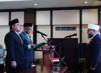 Iswahyudi Resmi Dilantik sebagai Direktur Utama Bank Bengkulu